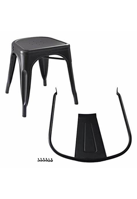 Set De 4 Sillas Áncora De Comedor Tipo Tolix Negras-2