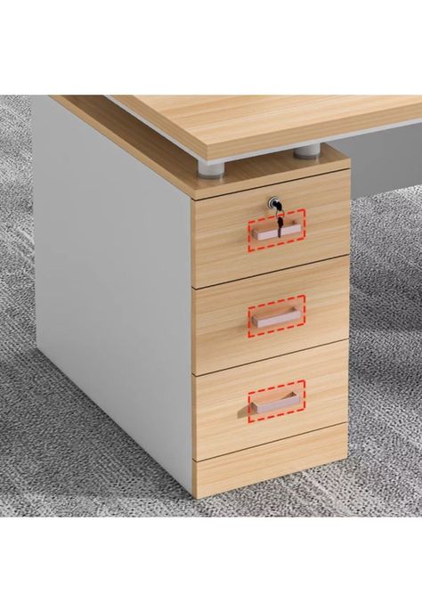 Escritorio Moderno Con Cajoneras 120x60x77cm Para Oficina-4