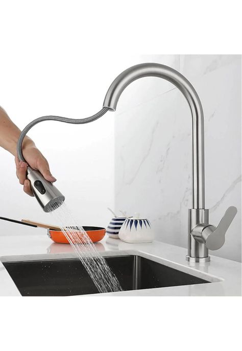 Llave Monomando Lavaplatos Extensible Profesional Niquel-2