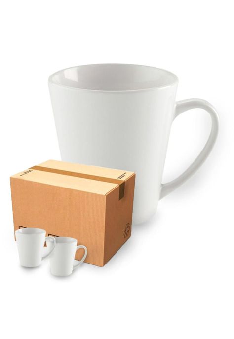 Caja 36 Tazones Cónicos para Sublimar Estampar Blancos-0