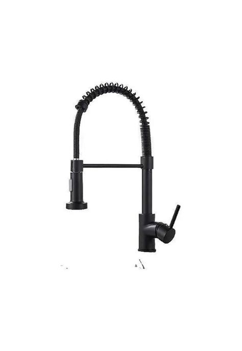 Llave Lavaplatos Negra Flexible ACERO INOXIDABLE GRIFO 360°-0