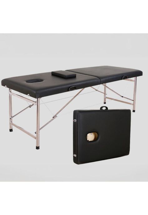 Camilla Para Masajes De 2 Cuerpos Portátil Negra-3