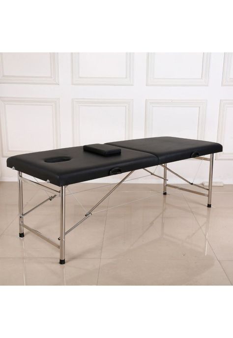 Camilla Para Masajes De 2 Cuerpos Portátil Negra-5