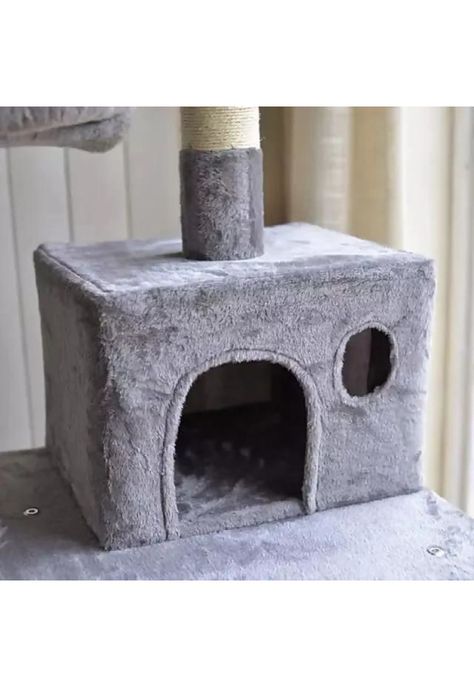 Rascador Gatos Tipo Torre 170cm + Hamaca Arbol Terciopelo-3