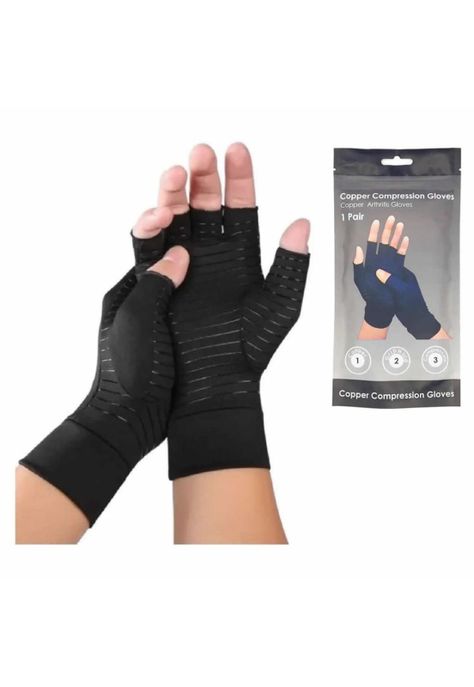 Guantes Cobre Compresión Artritis Tendinitis Túnel Carpiano-0