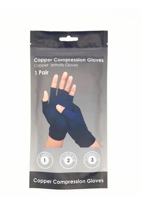 Guantes Cobre Compresión Artritis Tendinitis Túnel Carpiano-4