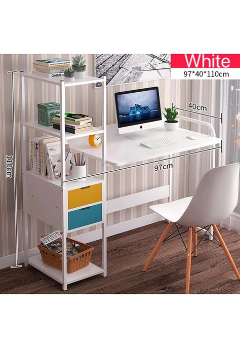 Escritorio con organizador 2 cajones 100cm Chic Home-3
