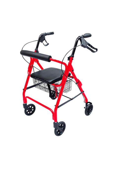 Andador Adulto Ortopédico Plegable C/ruedas Frenos Asiento-1
