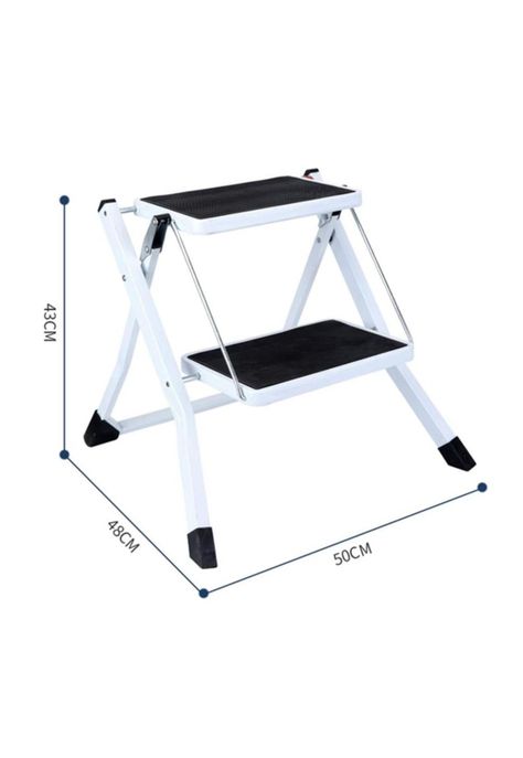 Escalera Multiuso Plegable 2 Peldaños Ultra Compacta-2