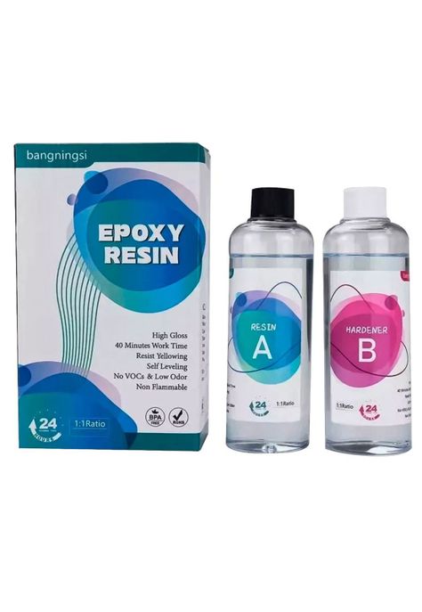 Resina Epóxica Cristal 1:1 1000ml +accesorios-1