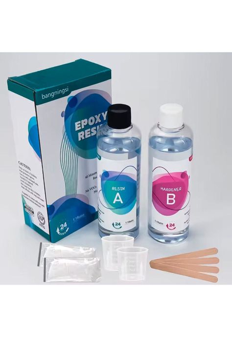 Resina Epóxica Cristal 1:1 1000ml +accesorios-2