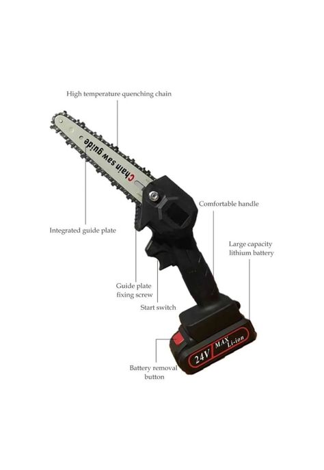 Mini Motosierra Inalámbrica Poda 6 Pulgadas + Bateria-2