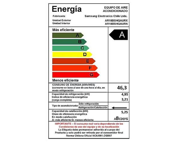  Samsung Aire acondicionado Split Inverter, Frío & Calor 18.000 BTU-7