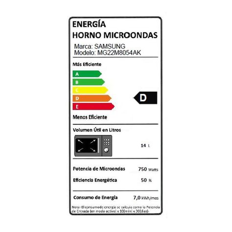 Microondas empotrable 22L-6