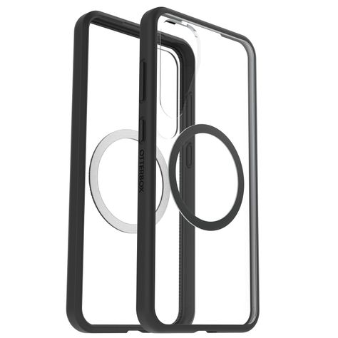 Carcasa Magnética React Color Negro Transparente Galaxy S25+-3