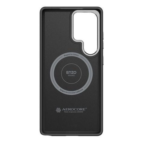Carcasa Magnética Enzo Aramid Color Negro Plata Galaxy S25 Ultra-1