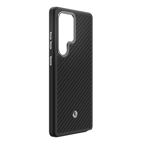 Carcasa Magnética Enzo Aramid Color Negro Plata Galaxy S25 Ultra-3