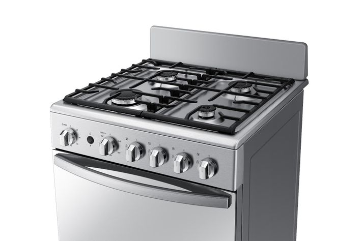 Samsung Cocina a Gas con 4 Quemadores con Quemador Rápido Color Silver Mirror-2