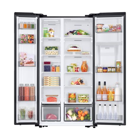 Refrigerador Side by Side con dispensador 560L Negro-1