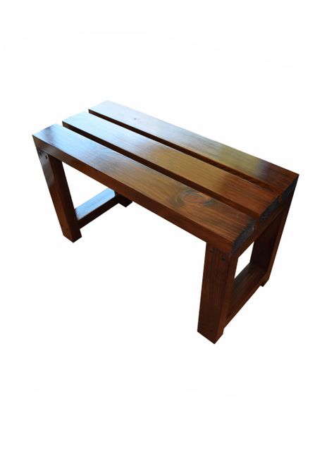 Banqueta de Madera Caramelo-2