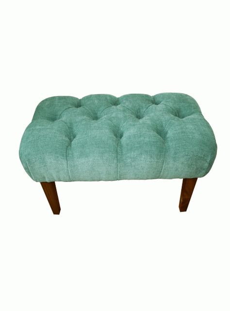 Banqueta L60 Rivoli Lino Verde Turquesa-1