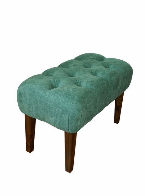 Banqueta L60 Rivoli Lino Verde Turquesa-2