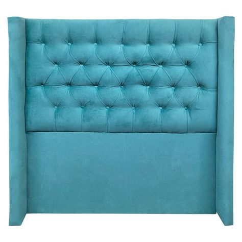 Respaldo Capitone Felpa Turquesa Flugel S King-0
