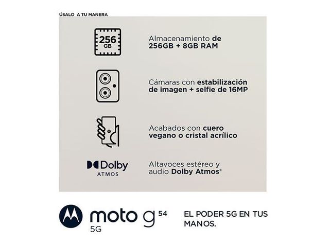 Smartphone Moto G54 5G 256GB 6.5" Azul Liberado-5