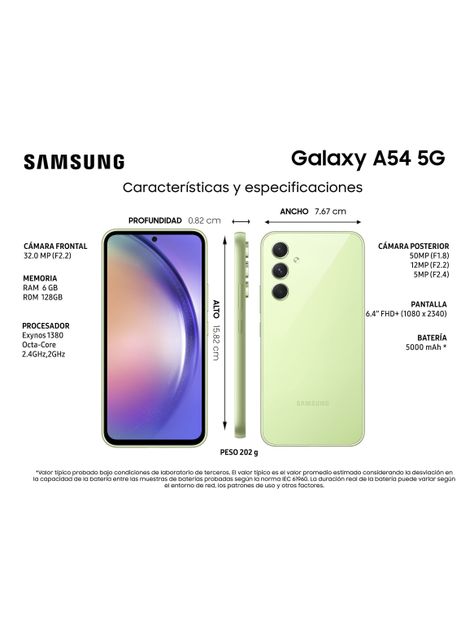 Samsung Galaxy A54 5G 128GB Verde Liberado-1