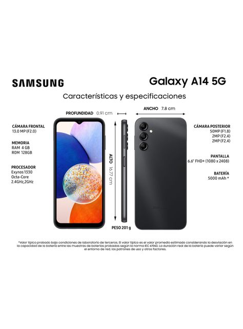 Celular Smartphone Samsung Galaxy A14 5G 128 GB-2