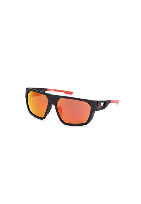 Lentes de Sol Negro Matte Espejados Adidas Sport SP009702L-1