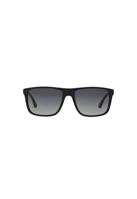 Lentes de Sol Goma Negra y Gris Polarizados Emporio Armani-0