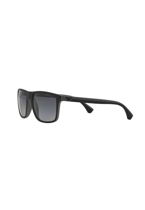 Lentes de Sol Goma Negra y Gris Polarizados Emporio Armani-2