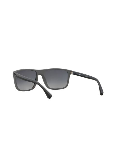 Lentes de Sol Goma Negra y Gris Polarizados Emporio Armani-5