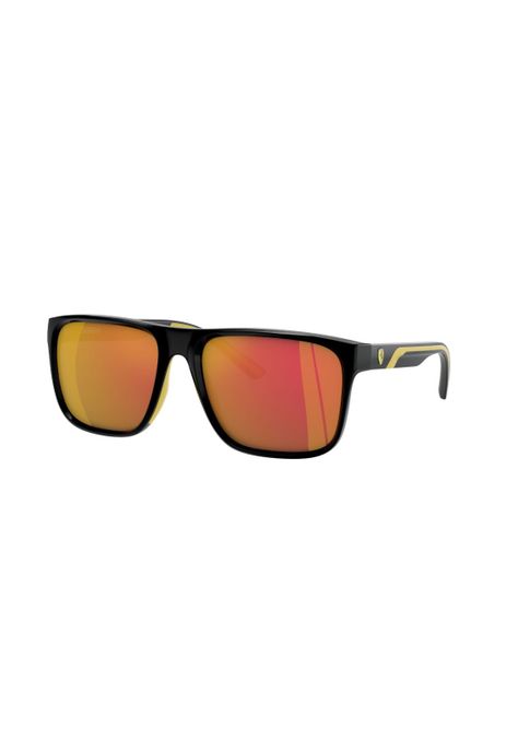 Lentes de Sol Negro Espejados Scuderia Ferrari FZ6002U5016Q-1
