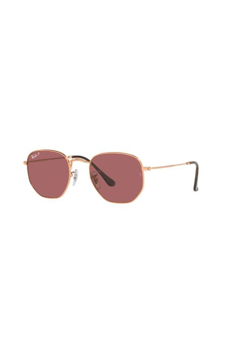 Lentes de Sol Hexagonal Oro Rosa Polarizados Ray-Ban-0