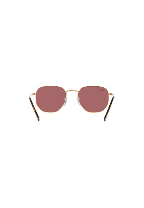 Lentes de Sol Hexagonal Oro Rosa Polarizados Ray-Ban-6