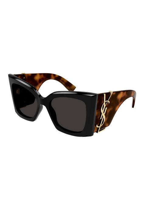 Lentes de Sol Negro Saint Laurent SLM119BLAZE003-0