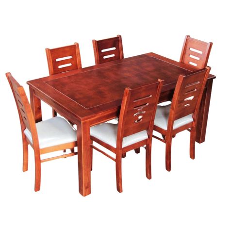 Juego de Comedor Ñielol 6 personas Color Nogal-2