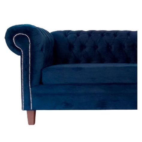 SOFA FELPA 3 CUERPOS CHESTERFIELD CAPITONE BRABANTE AZUL-3