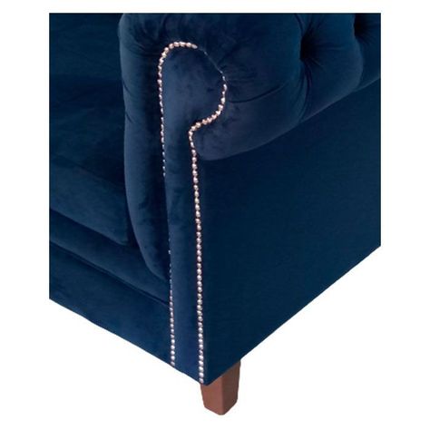 SOFA FELPA 3 CUERPOS CHESTERFIELD CAPITONE BRABANTE AZUL-4