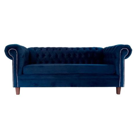 SOFA FELPA 3 CUERPOS CHESTERFIELD CAPITONE BRABANTE AZUL-1