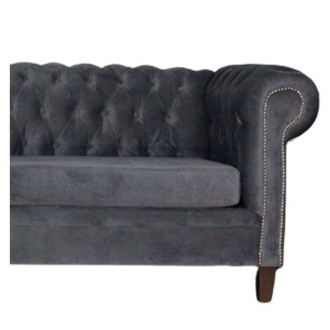 SOFA FELPA 3 CUERPOS CHESTERFIELD CAPITONE BRABANTE GRIS-2