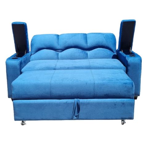 SOFA CAMA FUNCIONAL 2 PZ DECO FELPA AZUL PETROLEO-3