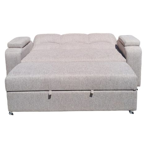 SOFA CAMA FUNCIONAL 2 PZ DECO LINO CREAM CHOCOLATE-4