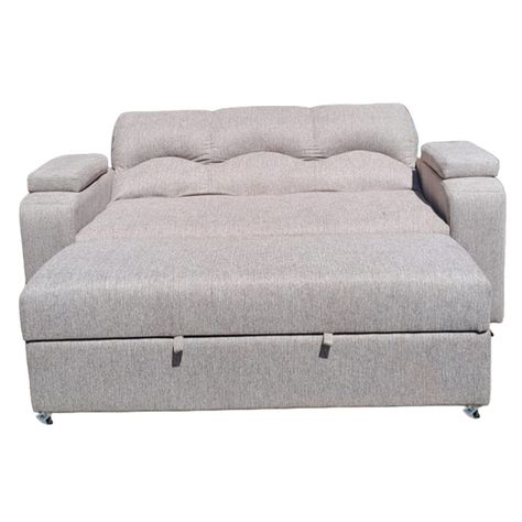 SOFA CAMA FUNCIONAL 2 PZ DECO LINO CREAM CHOCOLATE-5