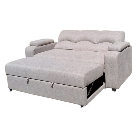 SOFA CAMA FUNCIONAL 2 PZ DECO LINO CREAM CHOCOLATE-3