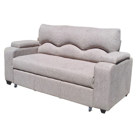 SOFA CAMA FUNCIONAL 2 PZ DECO LINO CREAM CHOCOLATE-1