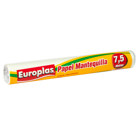 25 UNIDADES PAPEL MANTEQUILLA EUROPLAS 7,5 MTS. -0