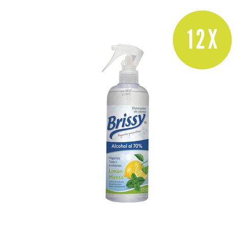 12 UD. ELIMINADOR OLORES CITRICO ALCOHOL 70% BRISSY 400 ML-0